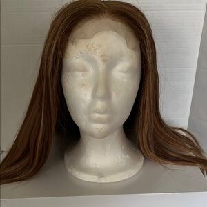 4X4 Lace Straight Wig with Highlights and Sleek Finish